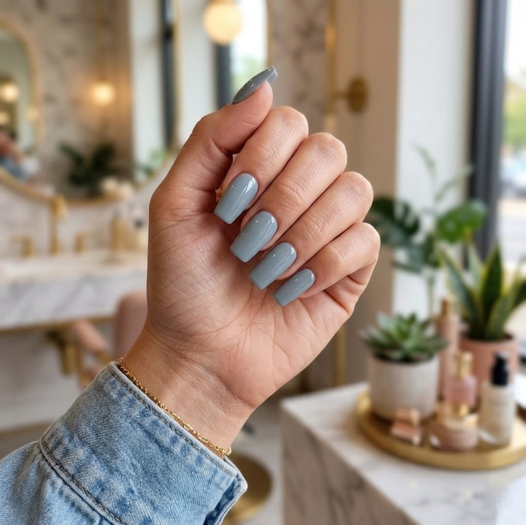 image Press-On Nails "Sidney" – Forme Carré M Tany Mena